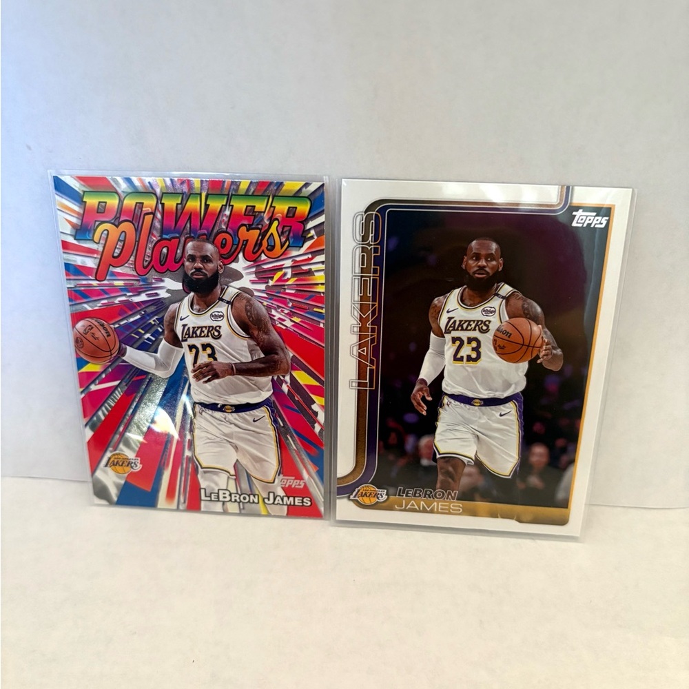 LeBron James Basketball Cards Topps Power Player Los Angeles Lakers